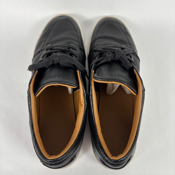 LACOSTE, Men's Size 13 US Shoes Black Leather - Picture 8 of 9
